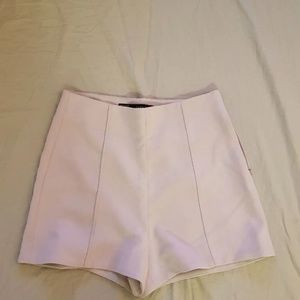 zara pink high waisted shorts